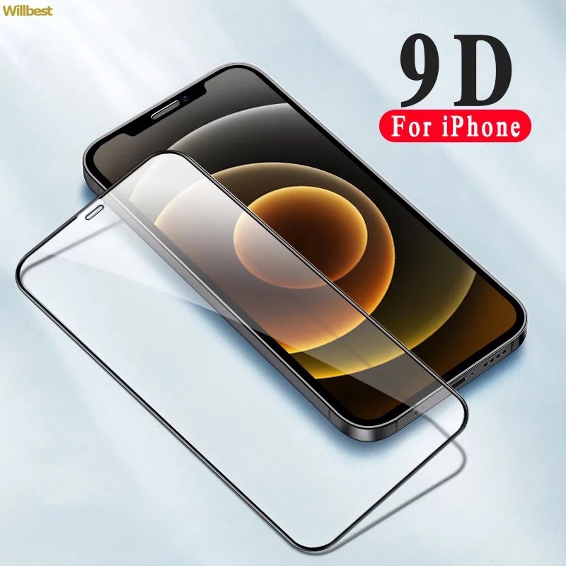 iPhone 11 12 13 14 PRO MAX PLUS MINI Tempered Glass full lem 5D 6D 9D