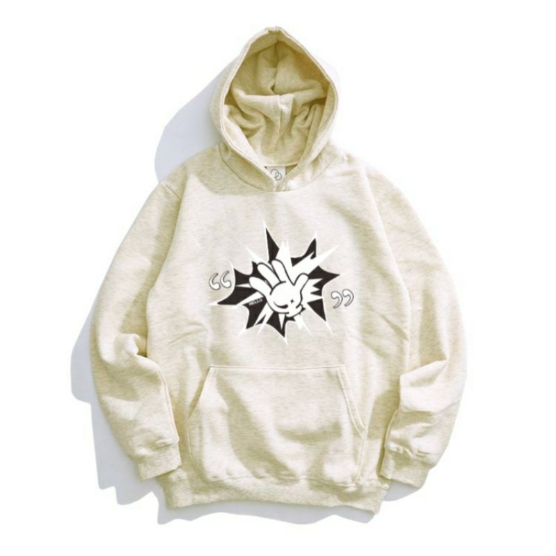 Sweater Hoodie Wanita Pria Kpop Haruto HELLO Gambar Besar Depan