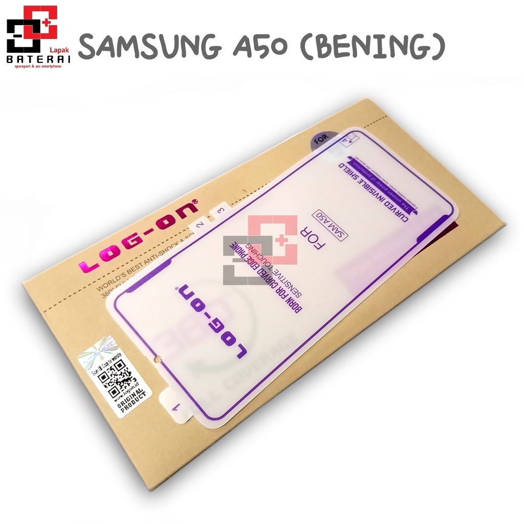 LOG - ON Anti Gores Samsung A50 Depan Belakang