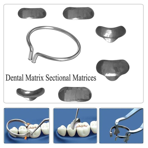 Gigi Metal Ginjal Band Wedges Set/Dental Sectional Contoured Matrix/Dental Saddle Matrix Spring Clip Sectional