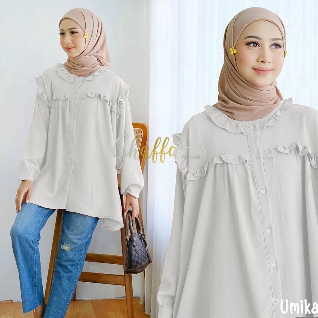 BLOUSE AIRFLOW UMIKA BLOUSE LD 112 KANCING HIDUP BUSUI FRIENDLY