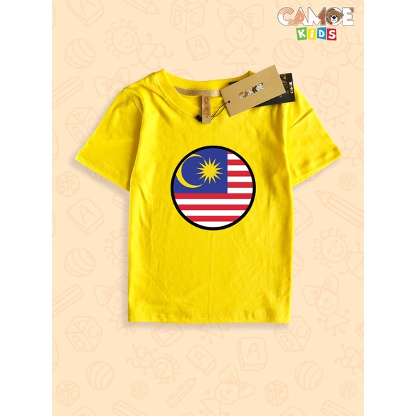 Baju Kaos Anak KIDS CAMOE Malaysia Flag Bendera Malaysia