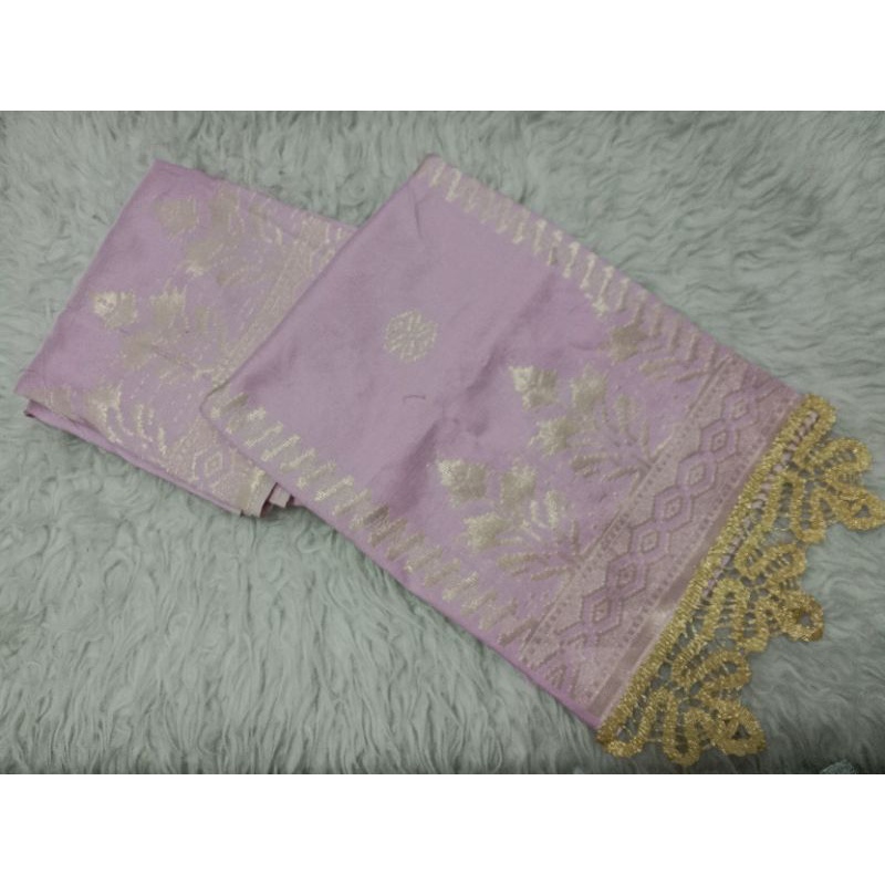 songket silungkang warna pink soft