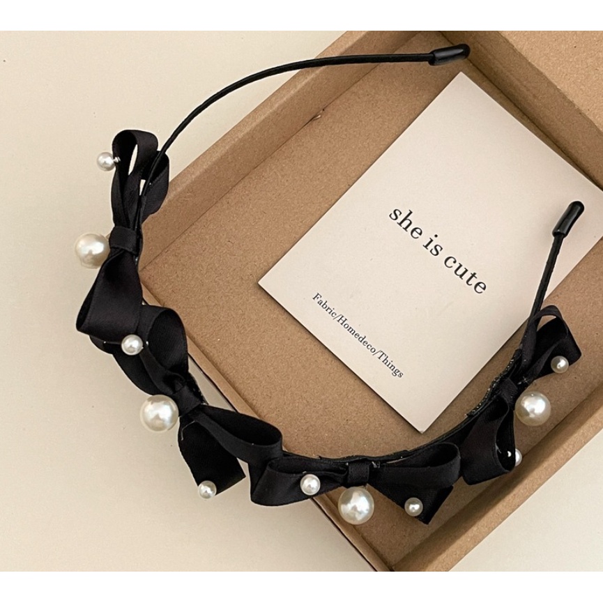 Caliloops Bando Korea Pita Mutiara Polos Dewasa Lucu Tipis Aulian
