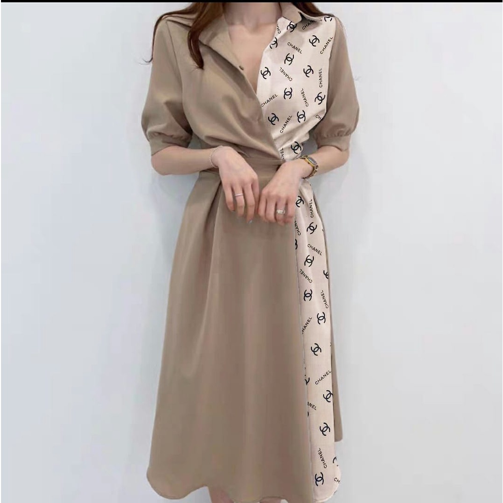 FWG - DRESS ELENA COMBI / DRESS WANITA / DRESS PANJANG WANITA / DRESS / DRESS KONDANGAN / LONG DRESS