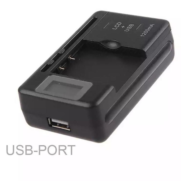 Hanya disini--Charger Desktop Universal Charger Kodok Cas Batre HP Charging USB Wall Dock Baterai - 