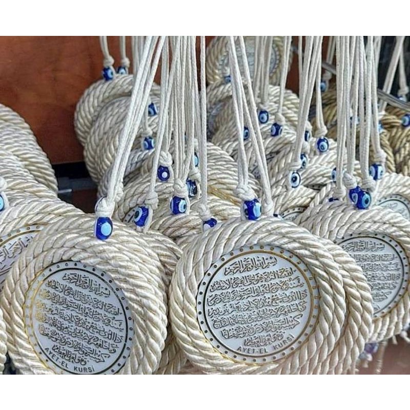 GANTUNGAN BLUE EYES AYAT KURSI DAN NAZAR AYAT DARI TURKI gantungan mobil ayat kursi blue eyes