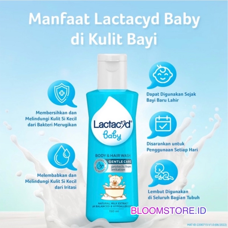 LACTACYD Baby Liquid Soap Lactacid Sabun Mandi Cair Bayi Sensitif Sensitive Anak Gentle Care 150ML 150 ML Murah Termurah Ori Original Promo