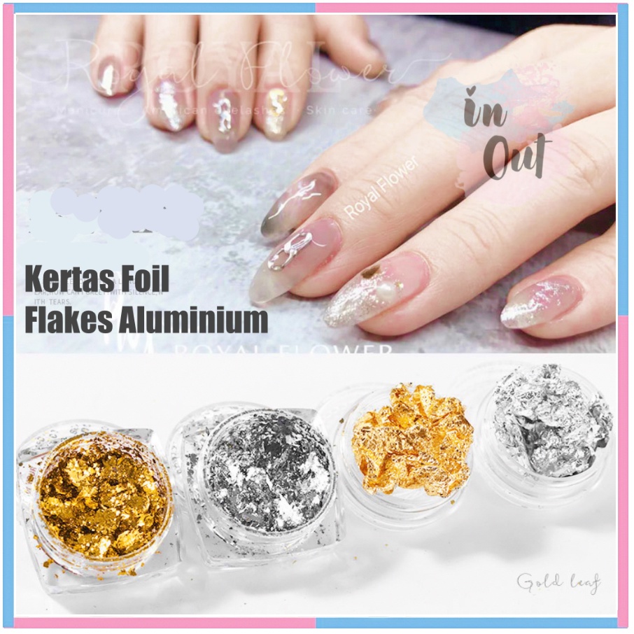 Foil Nail Art Aluminium Flakes / Kertas Foil Hiasan kuku / Nail Art akseoris KU039