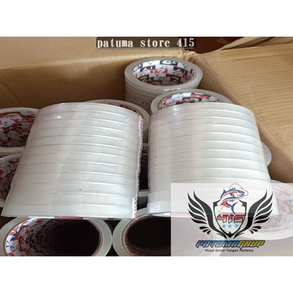 

Lakban Plester Ecer Selotip T7 12mm 72yard Solasi Bening