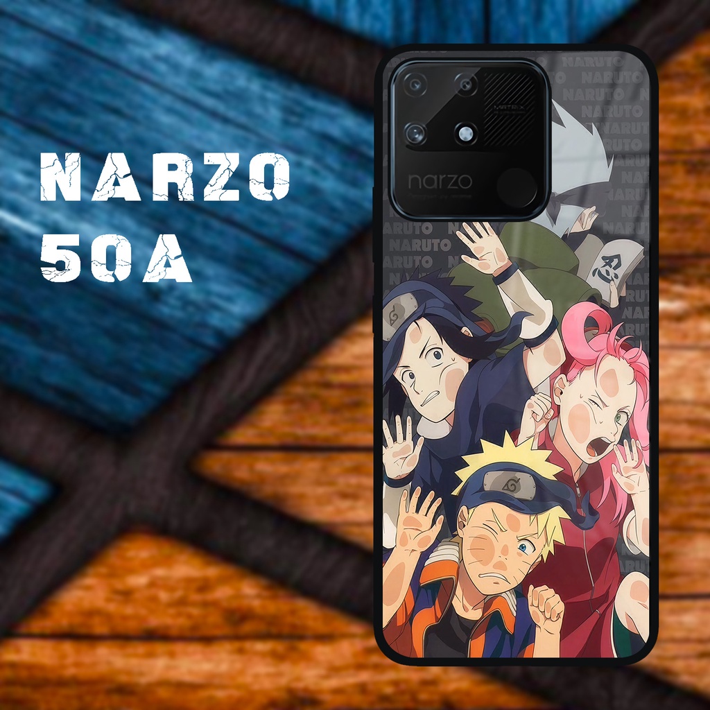 Case Kilau Realme Narzo 50a | Narzo 50A| Casing Hp Realme | Pelindung Smartphone | Motif Anime