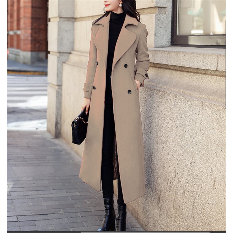 Blazer wanita Korea Poket Blezer Long Coat Wanita panjang