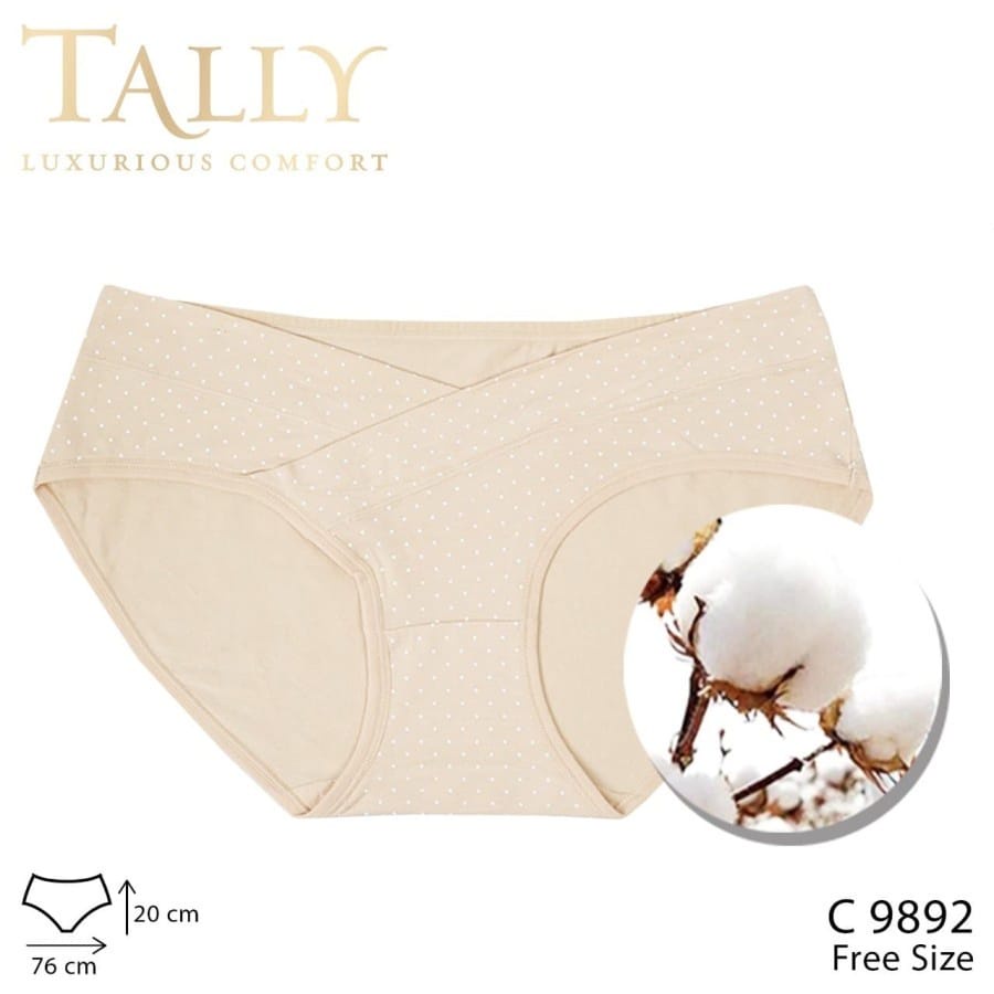 Celana Dalam Hamil Tally / CD Ibu Hamil Sepinggul ASLI Tally 9866 &amp; 9892 All Size
