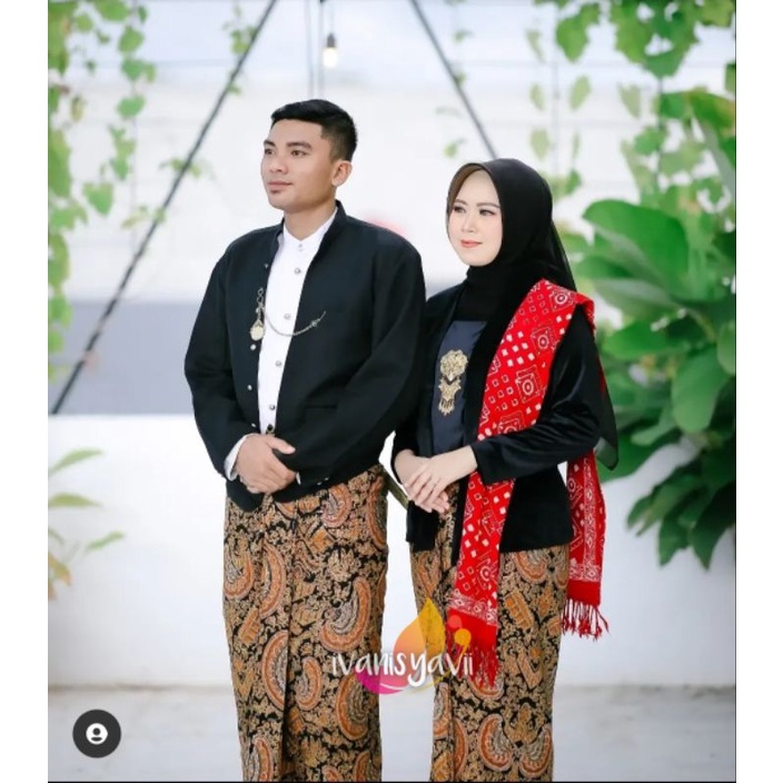 [Full Set] Sepasang Baju Adat Jawa Cewek + Cowok / Baju Prewedding || Motif Semen romo