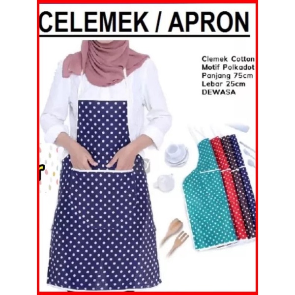 Celemek Masak Apron Waterproof Pria Dan Wanita Clemek Masak Dapur Jumbo Anti Air Dan Minyak Celemek 