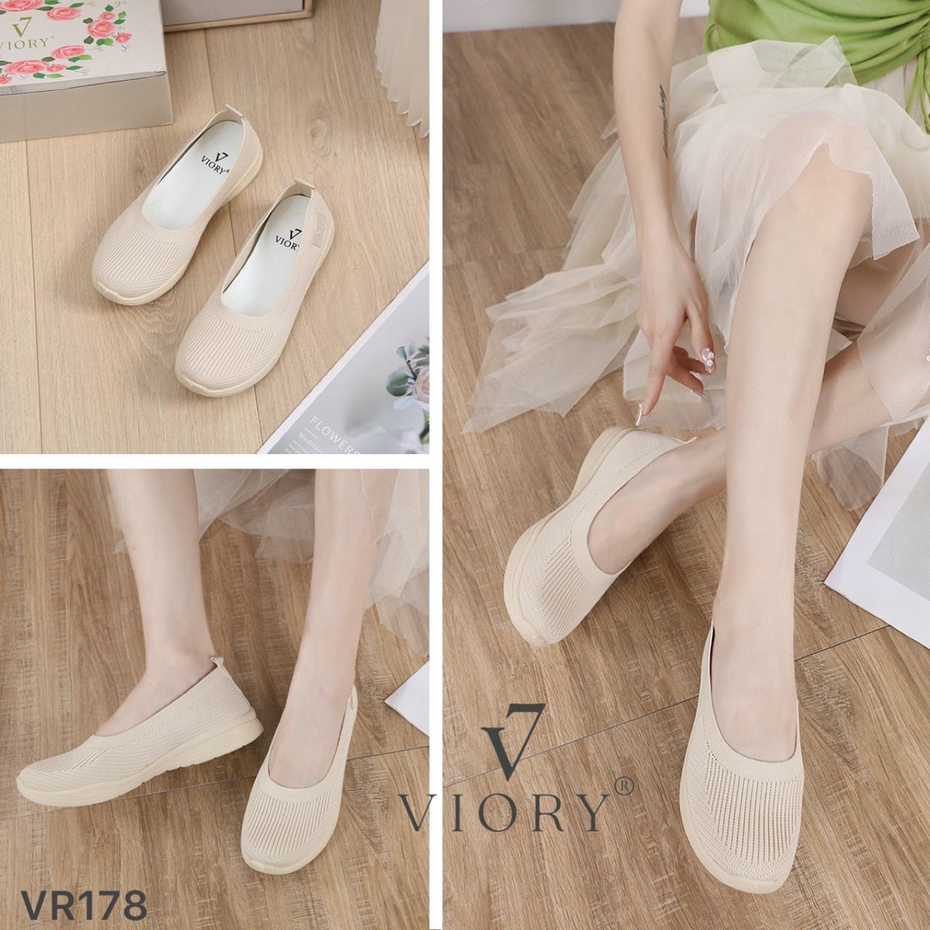 VIORY Sepatu Wanita Flynkit Flat Shoes #VR178 ORIGINAL