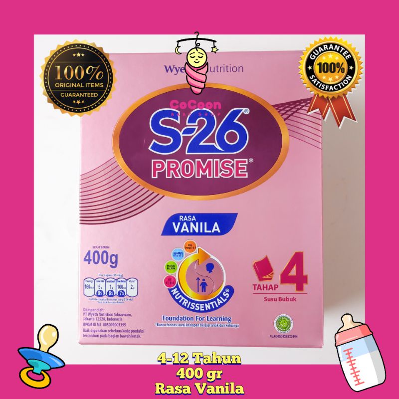Susu Formula Anak S26 Promise Pouch Vanila 400 g 400gr 4-12 Tahun