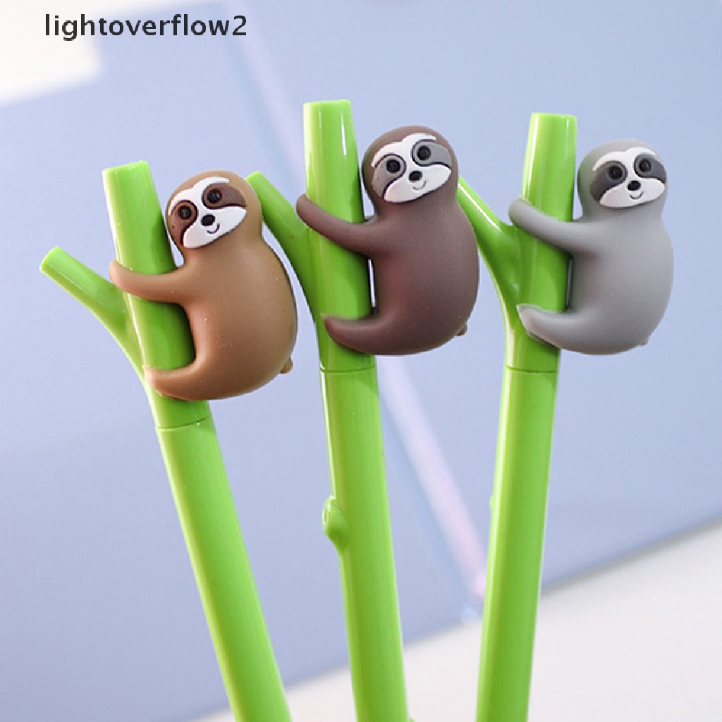 (lightoverflow2) 1pc Pulpen Tinta Gel Hitam 0.5mm Bentuk Kartun Koala Untuk Tanda Tangan (ID)