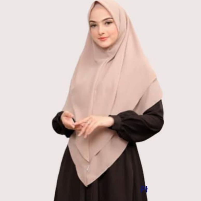 BBD.22Oc22ѕ ◦ Khimar Segi Empat Instan Syar'i Tanpa Pet Non Pad 2 Layer Diamond Crepe Instant