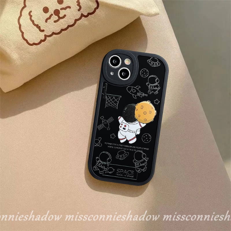 Soft Case TPU Motif NASA Astronot Cover IPhone 11 Pro MAX 7 8 6 6s Plus 13 12 14 Pro MAX 14 Plus XR X XS MAX SE 2020