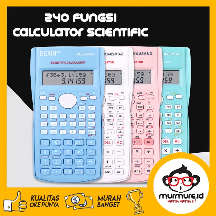 

MURMURE.ID | KALKULATOR SAINS FUNCTION SCIENTIFIC CALCULATOR 240 FUNGSI KALKULASI WARNA 1700 scientific calculator