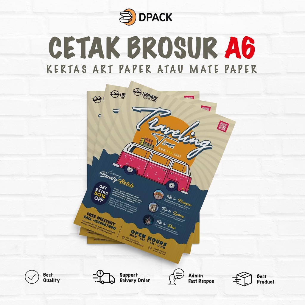 

CETAK BROSUR MURAH - UKURAN A6 / CETAK FLYER / CETAK LEAFLET / BAHAN ART PAPER / HVS / 1 SISI / 2 SISI