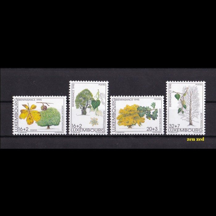 

0626 Perangko Luksemburg 1995 Flora Trees 4v Mnh