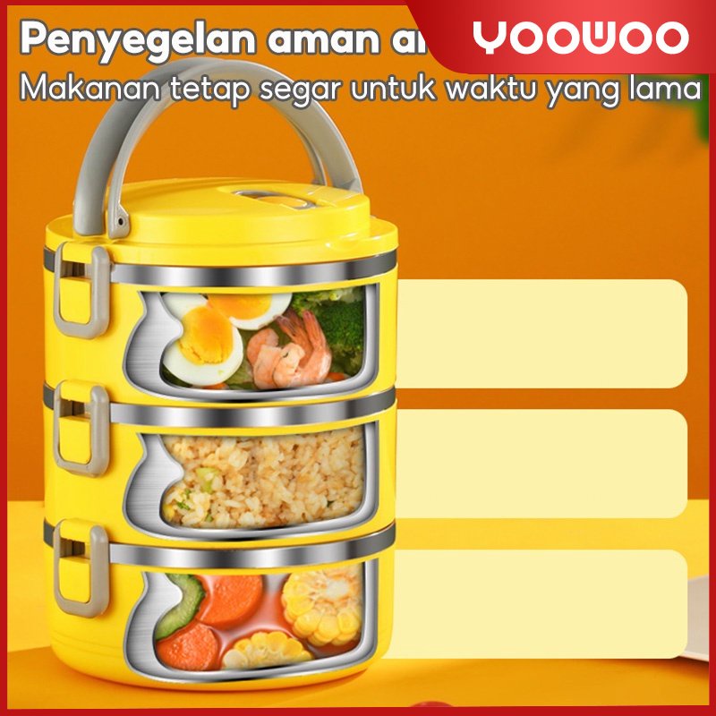 Lunch Box Set / kotak bekal makan /Tempat Makan /susun 2/3 lapisan tempat bekal makan