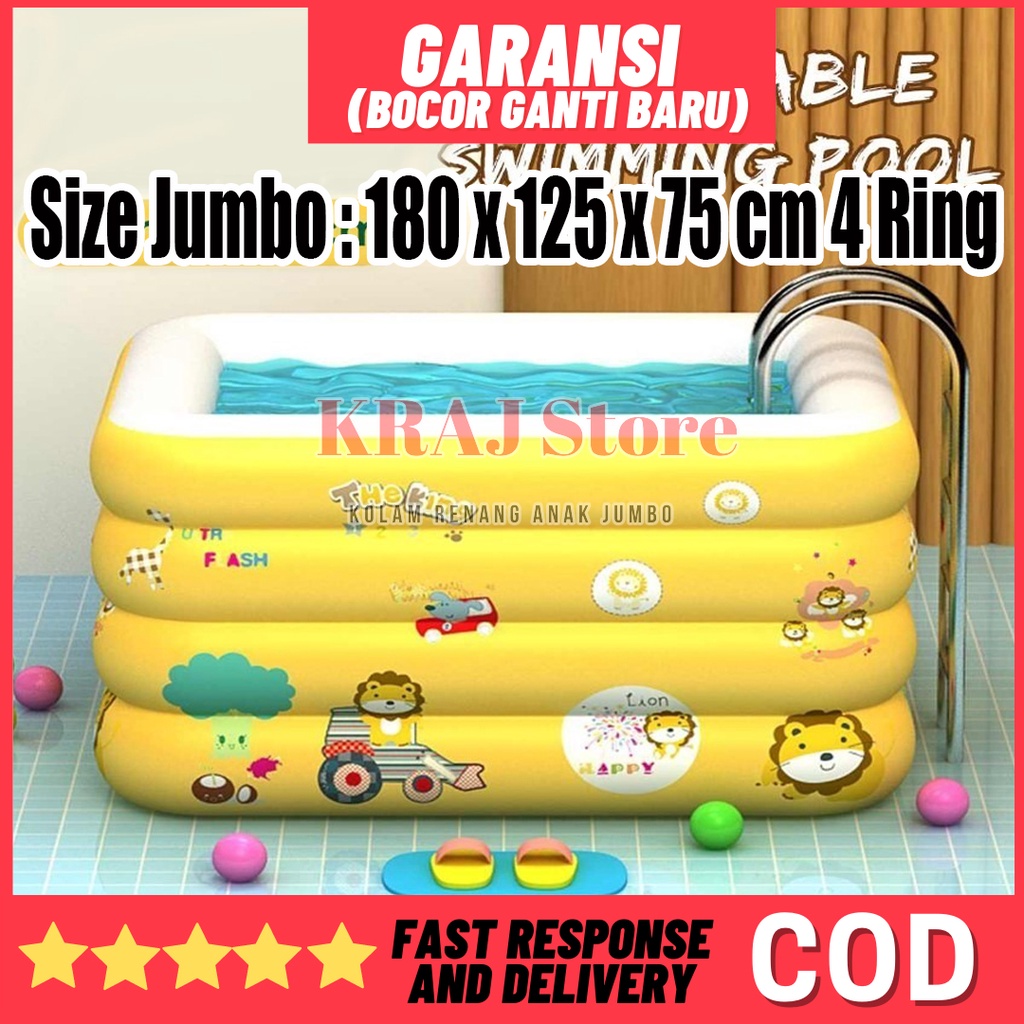 KOLAM RENANG ANAK BABY SPA SWIMMING POOL UKURAN JUMBO BESAR MURAH TERMURAH INTIME 4 RING POOL