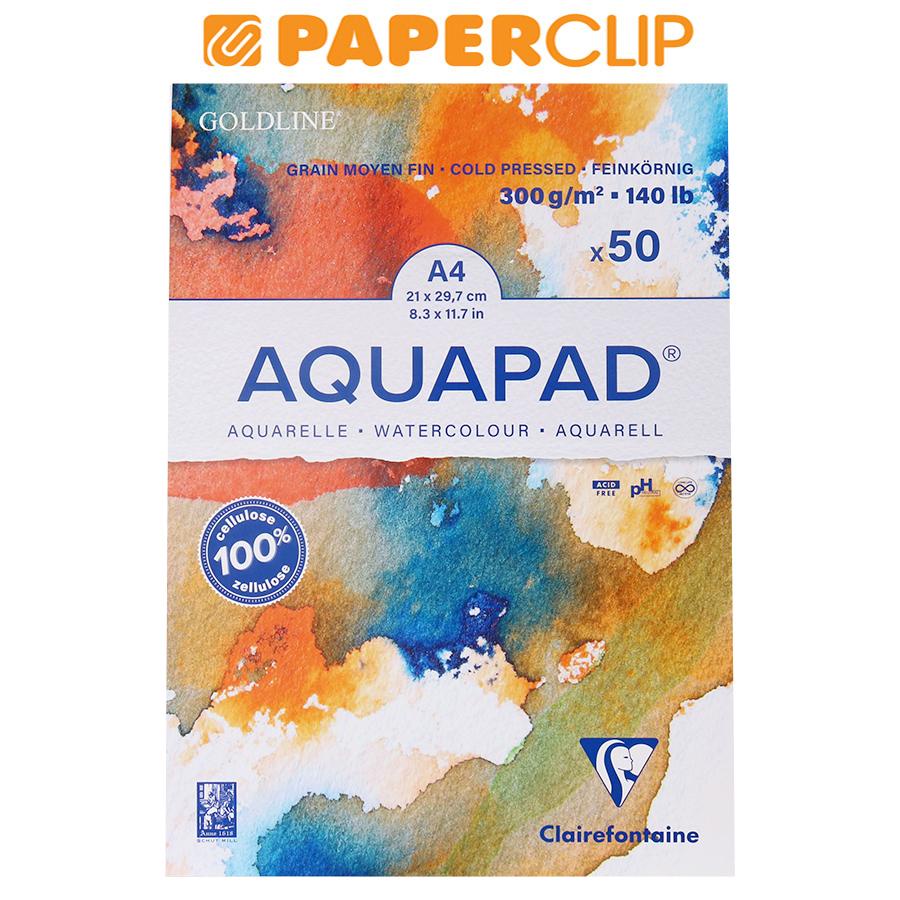 

WATERCOLOUR PAPER AQUAPAD CLAIREFONTAINE 975721C 300GSM A4