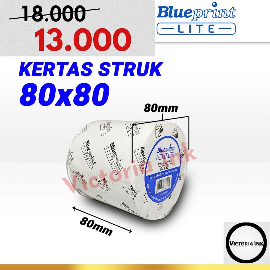 Kertas Sturk Thermal 80x80 Blueprint Lite 80x80 Termal 80x80