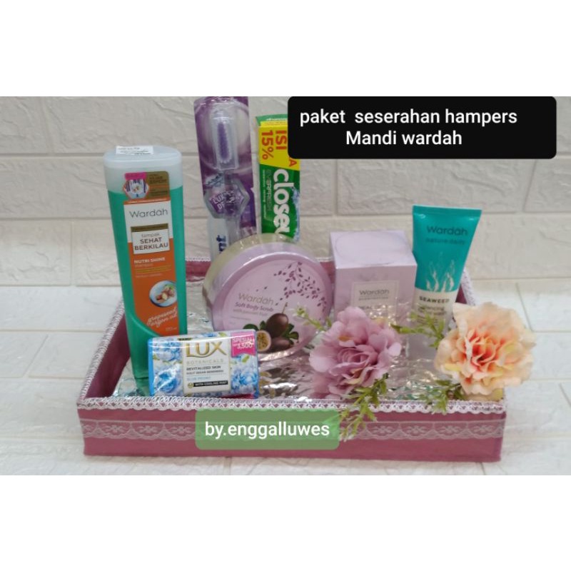 PAKET SESERAHAN HAMPERS MANDI WARDAH/WARDAH  PAKET SESERAHAN LENGKAP/WARDAH HANTARAN NIKAH/PAKET KOS