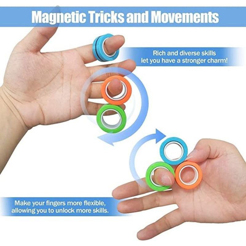 MAGNETUC RING STRESS RELIEF SPINNER RING MAGNET ANTI STRESS SET ISI 3 RING