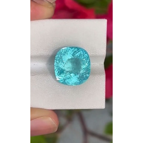 paraiba asli rare item [NATURAL PARAIBA TOURMALINE NO HEAT 9.80CT CERTI GIA] untuk emban cincin ring