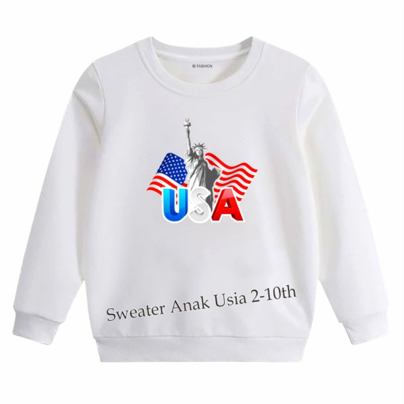 ((IB))SWEATER ANAK UNISEX/USA DIGITAL SABLON