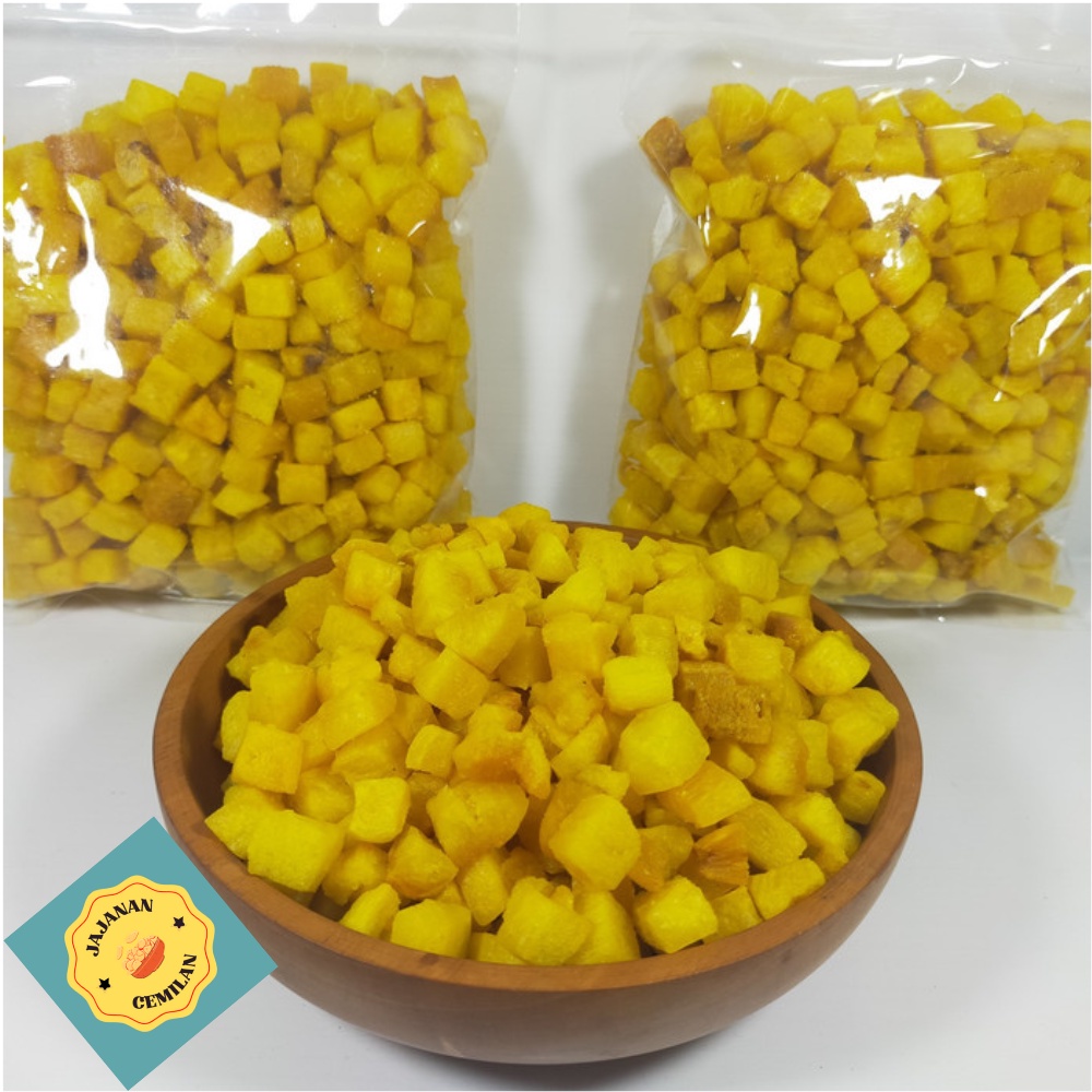 

Singkong potong dadu kuning DAKA DAKA keripik singkong balok 1kg