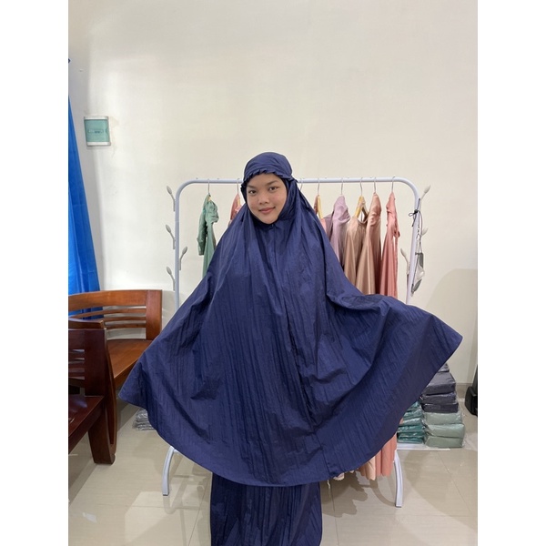 Full Set Mukena Parasit 2in1 + Sajadah Traveling Motif Kashmeer