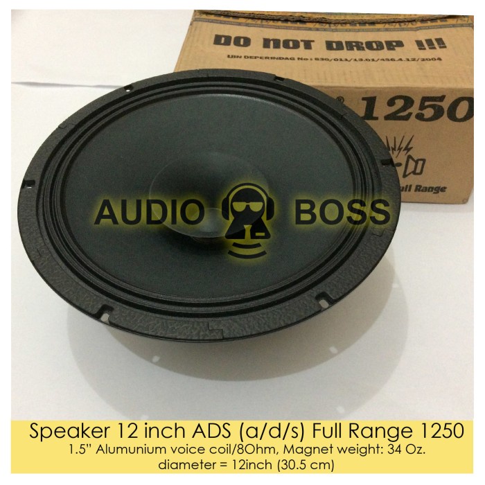 speaker Speaker ADS 12 inch Full Range 1250 - Speaker ADS Full Range 12" 1250 bluetooth aktif karaoke portable bass original W7Q8