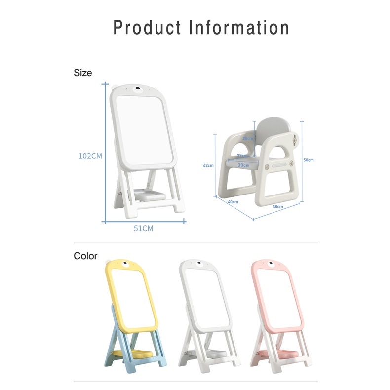 Gramedia Banjarmasin - Kukiko Drawing Board Set With Chair