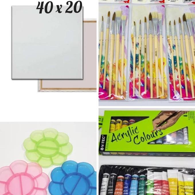 

Paket Kanvas Lukis (kanvas 40x20.kuas.palet.cat akrilik)