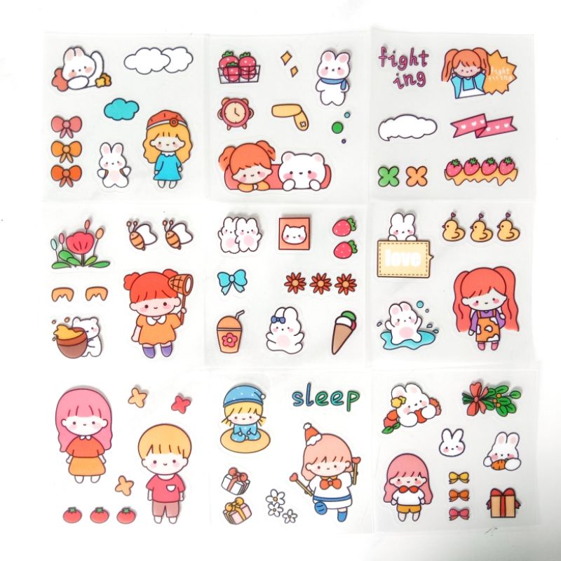 

[ , ] 1 Lembar Stiker Lucu Motif Kartun