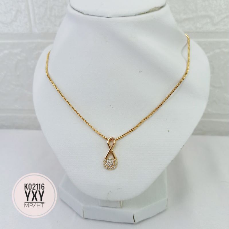 Kalung Yaxiya Oval Zircon Gold K02116