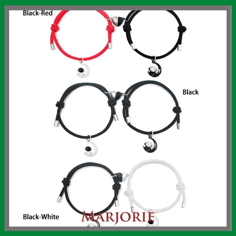 2Pcs Gelang Magnetik Pasangan Astronaut Uniseks Bintang Hadiah Perhiasan Fashion-MJD