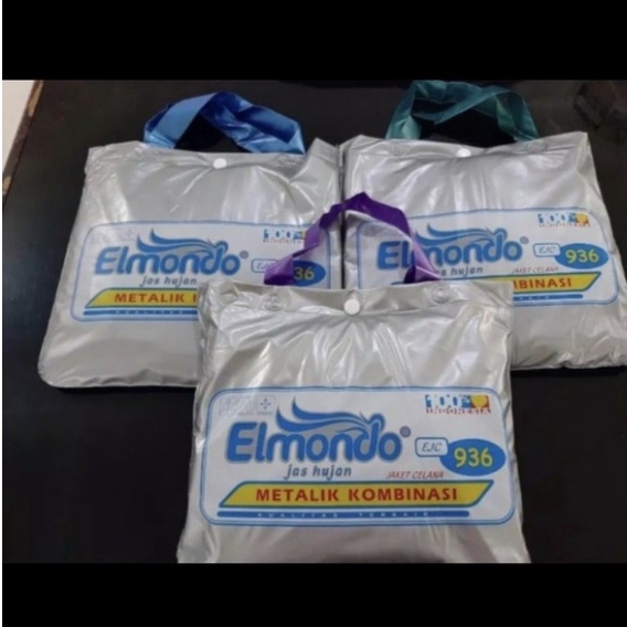 Jas Hujan Dewasa Setelan Jaket Celana Metalik Kombinasi Elmondo 936