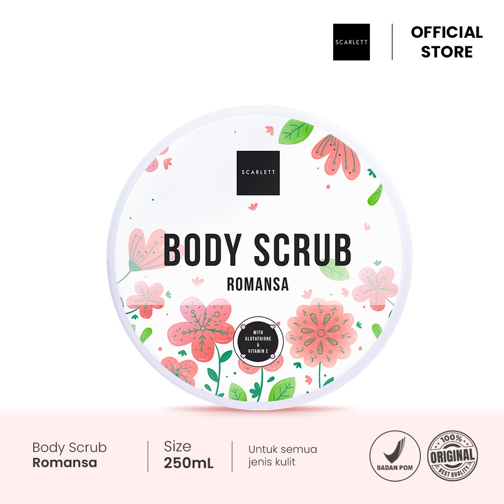 Rumah Cantik Scarlett Whitening Body Scrub Romansa ORIGINAL BPOM MEDAN SKIN CARE