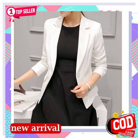 Blazer Wanita Formal Jaket Kerja Murah Blezer Bahan Tebal Ready Stock V1U6 Terbaru Blaser Cewek Jas 