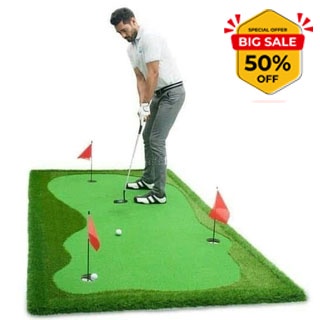 Mini Golf Putting Green Portable Size 1M X 2M Golf Practice / Karpet Rumput Sintetis Premium