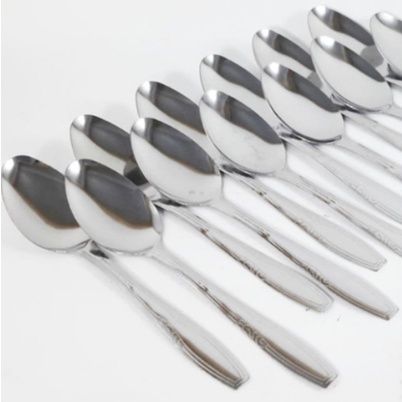 Sendok Teh Sedang Dine Mate 12 pcs / Sendok Teh 14CM stainless Tebal isi 1 lusin (12 pcs) Silver Cutlery Sendok / Garpu / Pisau / Sendok Teh Stainless Steel