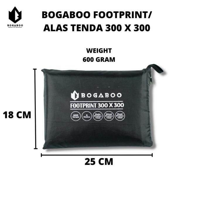 Footprint Tenda 3X3 Meter Waterproof Bivak Alas Karpet Lipat Flysheet
