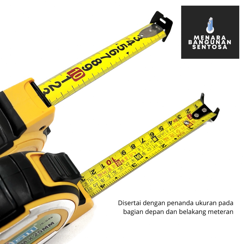 Meteran Super ABS Hongsui IGM 8m - Rol Meter Tukang 8 Meter Anti Pecah - Measure Tape